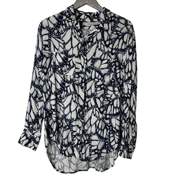 Stillwater Button Down Shirt Abstract Butterfly Print - Picture 1 of 6